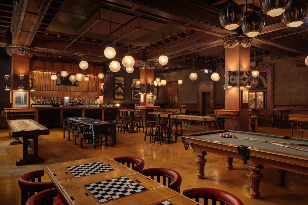 Game room at the Chicago Athletic Association hotel